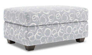 Pouf personnalisable The Trunk de Sofa Lab de 39 po fabriqué au Canada en tissu avec rangement - Alloy multicolore