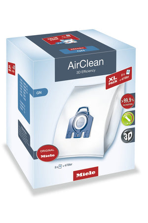 Sacs à poussière AirClean 3D Efficiency GN de Miele, ensemble de 8 - 10455150