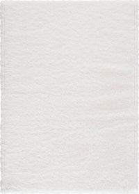  Carpette à poil long Harlow blanche - 7 pi 9 po x 9 pi 5 po 