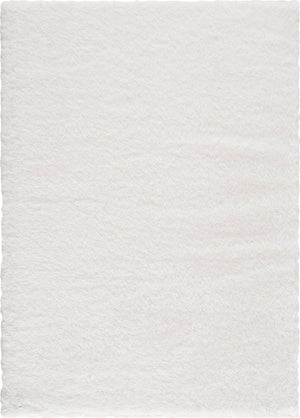 Carpette à poil long Harlow blanche - 7 pi 9 po x 9 pi 5 po