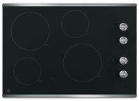 Surface de cuisson électrique GE de 30 po avec boutons de commande intégrés - acier inoxydable