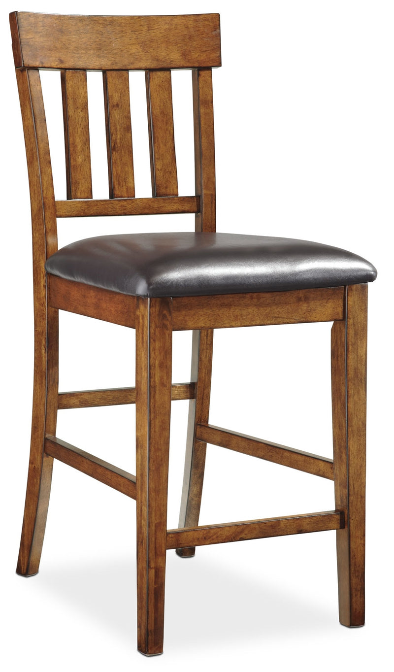 Ralene 24" Bar Stool - Country style Bar Stool in Burnished Brown Acacia Solids and Veneers