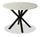 Table de salle à manger ronde Verona de 42 po (L) en métal avec dessus en marbre synthétique et base géométrique - blanche