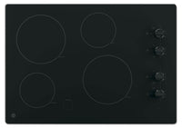 Surface de cuisson électrique GE de 30 po avec boutons de commande intégrés - noire