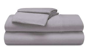 Ensemble de draps haute performance Hyper-Wool de BEDGEAR 5 pièces pour très grand lit divisé - gris clair