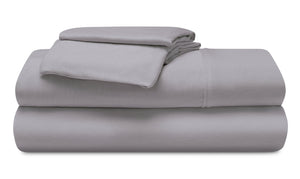 Ensemble de draps haute performance Hyper-Wool de BEDGEAR 4 pièces pour très grand lit - gris clair