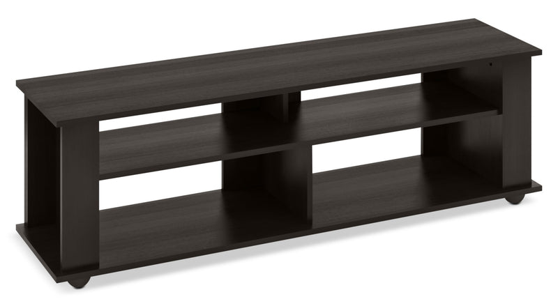 Bakersfield 58" TV Stand - Contemporary style TV Stand in Black Engineered Wood