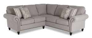 Sofa sectionnel Wynn 2 pièces en chenille - gris