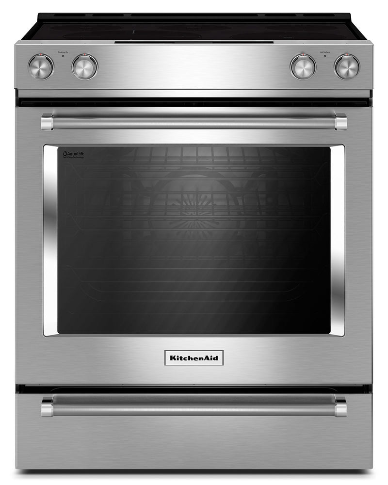 KitchenAid 6.4 Cu. Ft. Slide-In Electric Convection Range - YKSEG700ESS - Electric Range in Stainless Steel