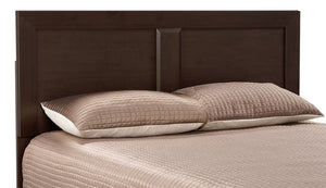 Tête de lit à panneaux Yorkdale pour grand lit– foncé