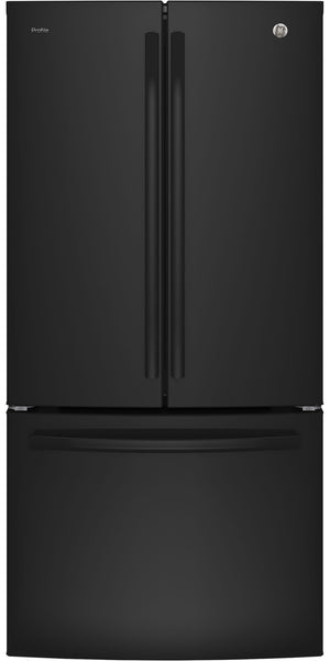 Réfrigérateur Profile de 24,5 pi³ et de 33 po à portes françaises - noir - PNE25NGLKBB