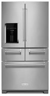 Réfrigérateur KitchenAid de 25,8 pi³ à portes multiples avec conception platine - acier inoxydable