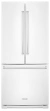 Réfrigérateur KitchenAid de 19,7 pi³ à portes françaises avec distributeur - blanc